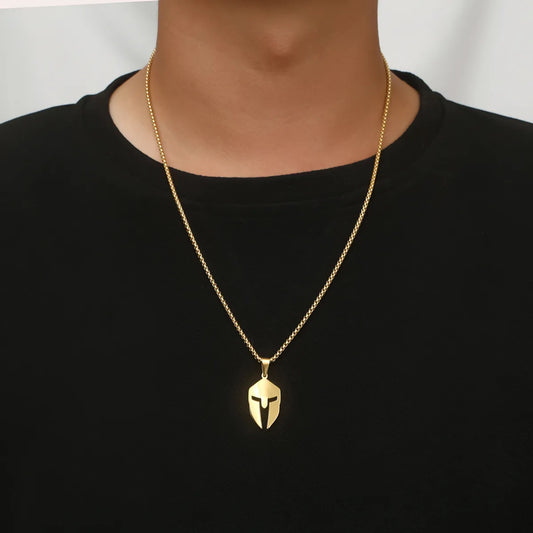 Casual Mask 304 Stainless Steel 18K Gold Plated Unisex Pendant Necklace