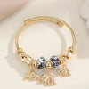 Casual Modern Style Classic Style Bear 304 Stainless Steel Alloy Gold Plated Rhinestones Bangle In Bulk