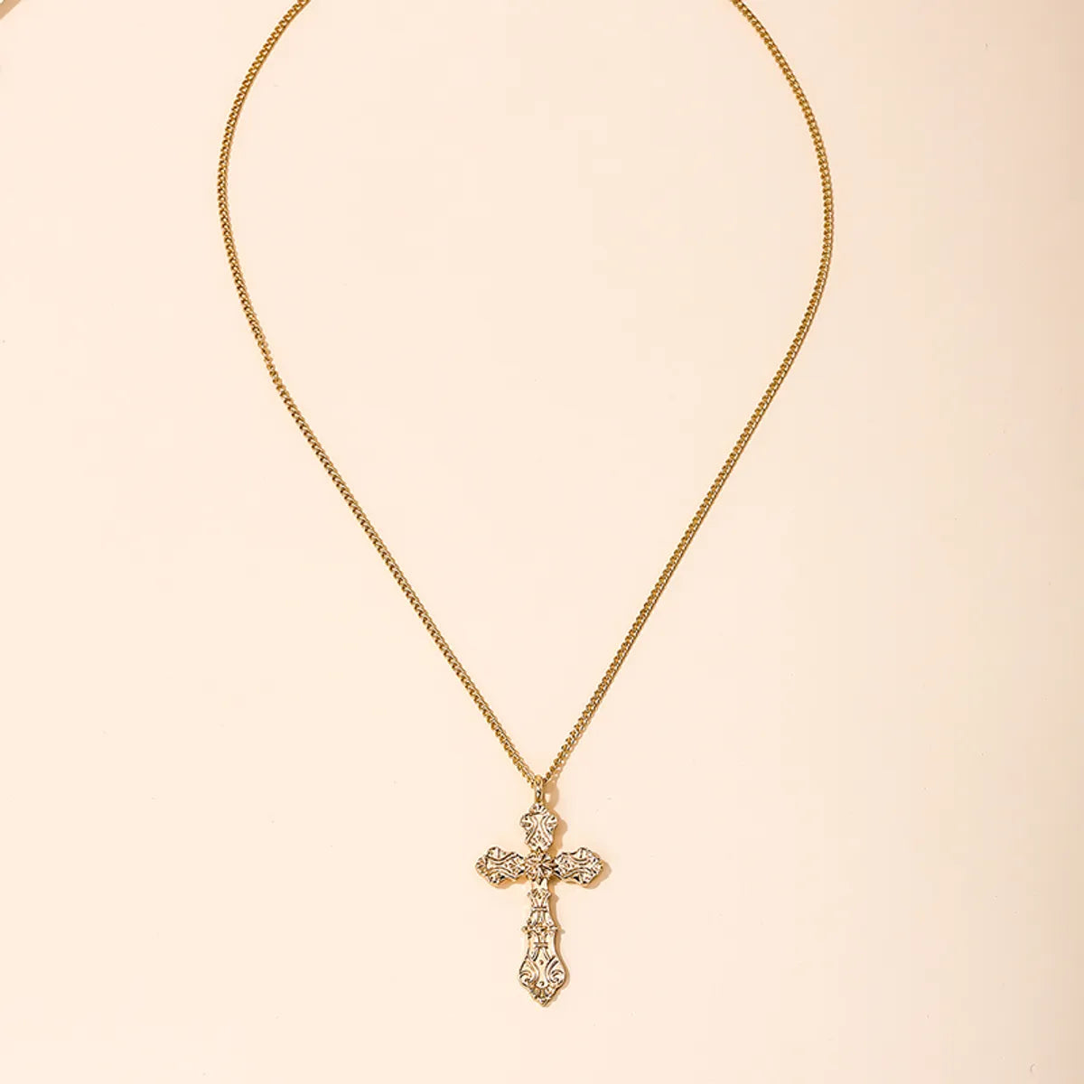 Casual Modern Style Classic Style Cross Alloy Zinc Women's Pendant Necklace