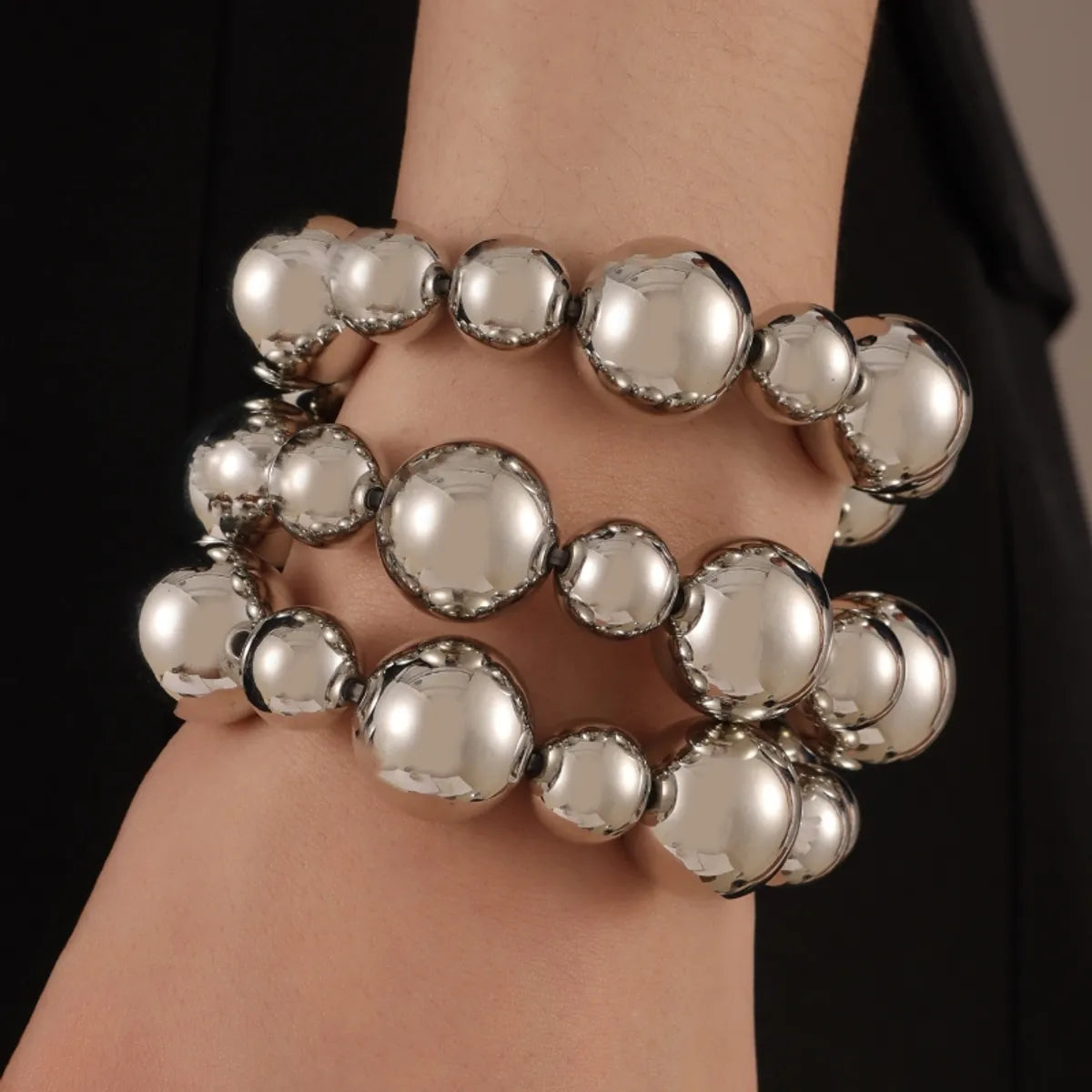 Casual Modern Style Classic Style Round 18K Gold Plated Plastic Wholesale Bracelets