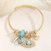 Casual Modern Style Classic Style Swan Bear 304 Stainless Steel Alloy Gold Plated Rhinestones Pearl Bangle In Bulk