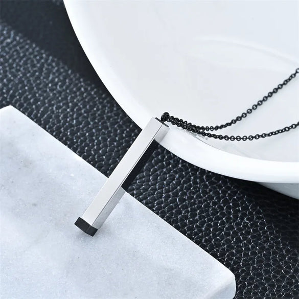 Casual Modern Style Simple Style Geometric Customization Laser Engraving 304 Stainless Steel Plating Unisex Pendant Necklace Men Pendant Necklaces