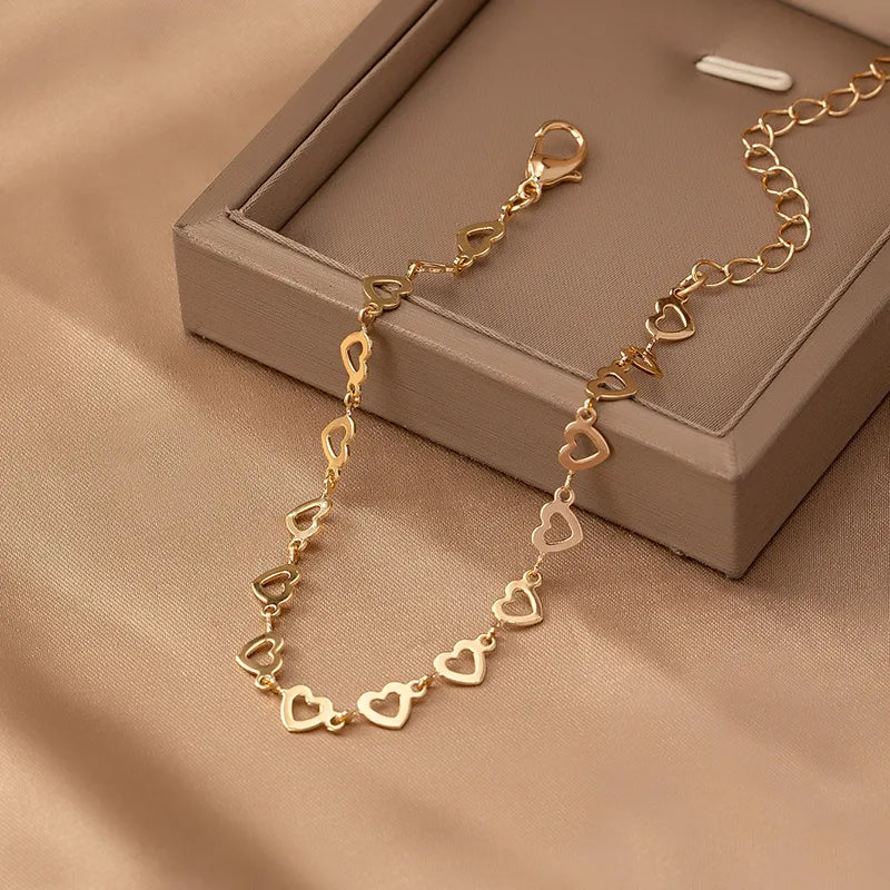 Casual Modern Style Simple Style Heart Shape Iron Women'S Bracelets