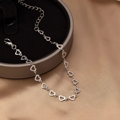 Casual Modern Style Simple Style Heart Shape Iron Women'S Bracelets