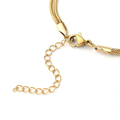 Casual Modern Style Simple Style Knot Solid Color 304 Stainless Steel 18K Gold Plated Bracelets In Bulk