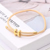Casual Modern Style Simple Style Letter Colorful Solid Color 18K Gold Plated Stainless Steel Wholesale Wristband