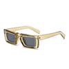 Casual Multicolor Ac Square Diamond Full Frame Women'S Sunglasses
