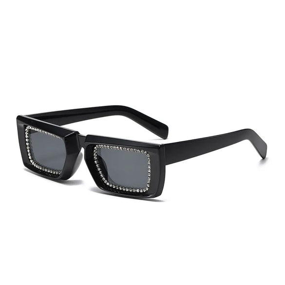 Casual Multicolor Ac Square Diamond Full Frame Women'S Sunglasses
