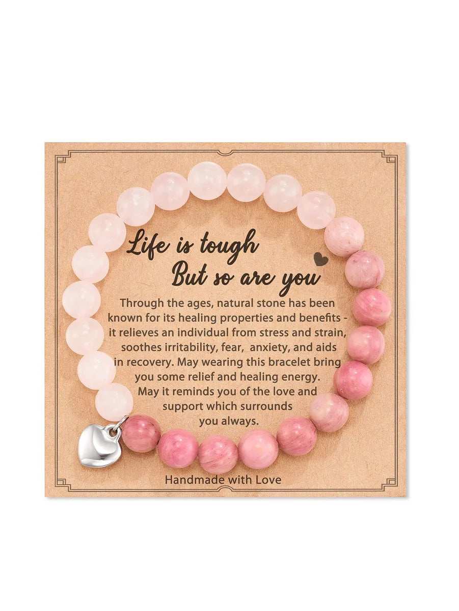 Casual Novelty Heart Shape Natural Stone Bracelets