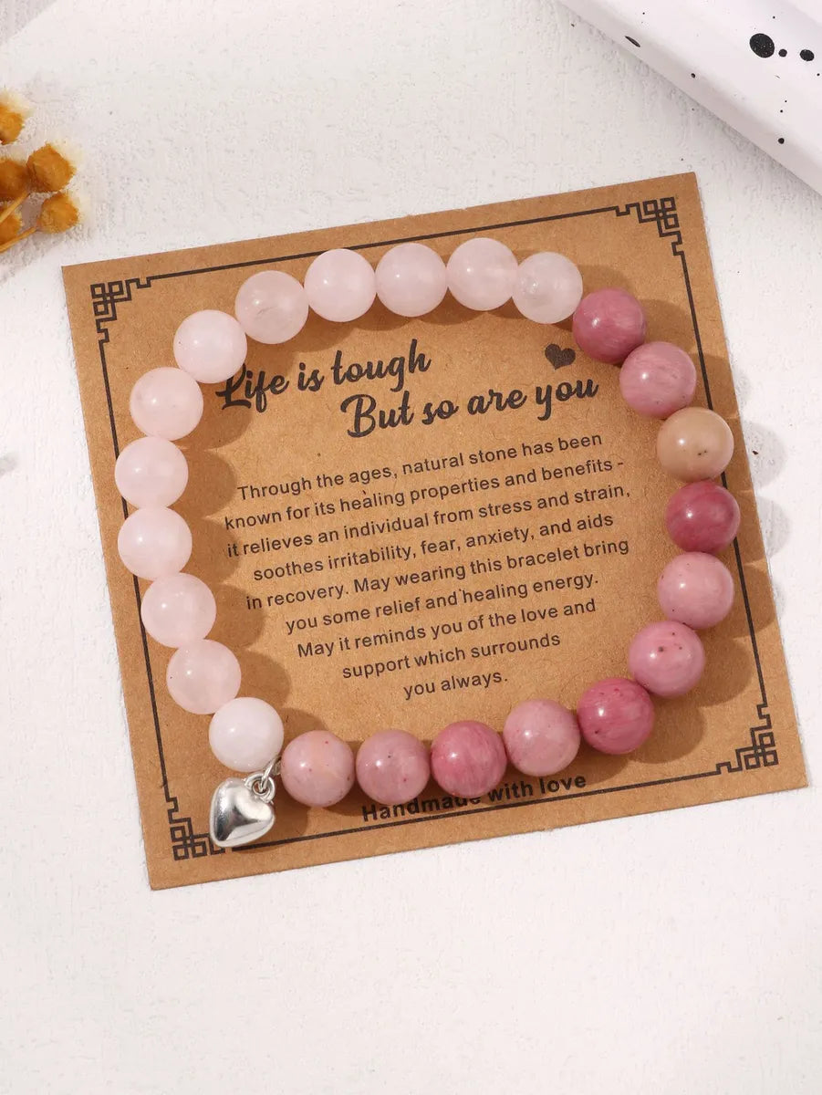 Casual Novelty Heart Shape Natural Stone Bracelets