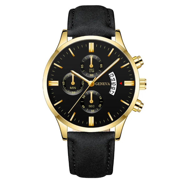 Casual Number Buckle Quartz Men'S Watches