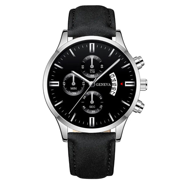 Casual Number Buckle Quartz Men'S Watches
