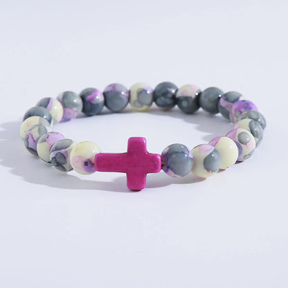 Casual Original Design Retro Cross Artificial Crystal Wholesale Bracelets