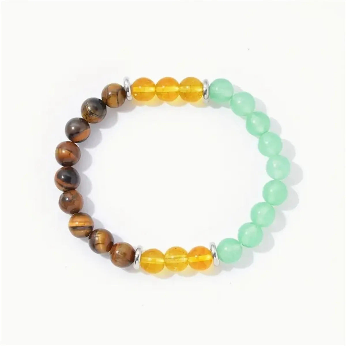 Casual Pastoral Classic Style Round Natural Stone Tiger Eye Bracelets In Bulk