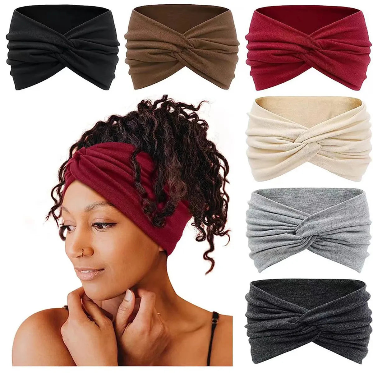 Casual Plaid Cloth Hair Band