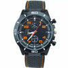 Casual Plastic Case Silicone Strap Stainless Steel Buckle Round Dial Men's Quartz Watch