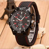 Casual Plastic Case Silicone Strap Stainless Steel Buckle Round Dial Men's Quartz Watch