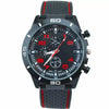 Casual Plastic Case Silicone Strap Stainless Steel Buckle Round Dial Men's Quartz Watch
