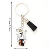 Casual Preppy Style Commute Pumpkin Witches Knot Bat Arylic Tassel Halloween Bag Pendant Keychain