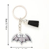Casual Preppy Style Commute Pumpkin Witches Knot Bat Arylic Tassel Halloween Bag Pendant Keychain