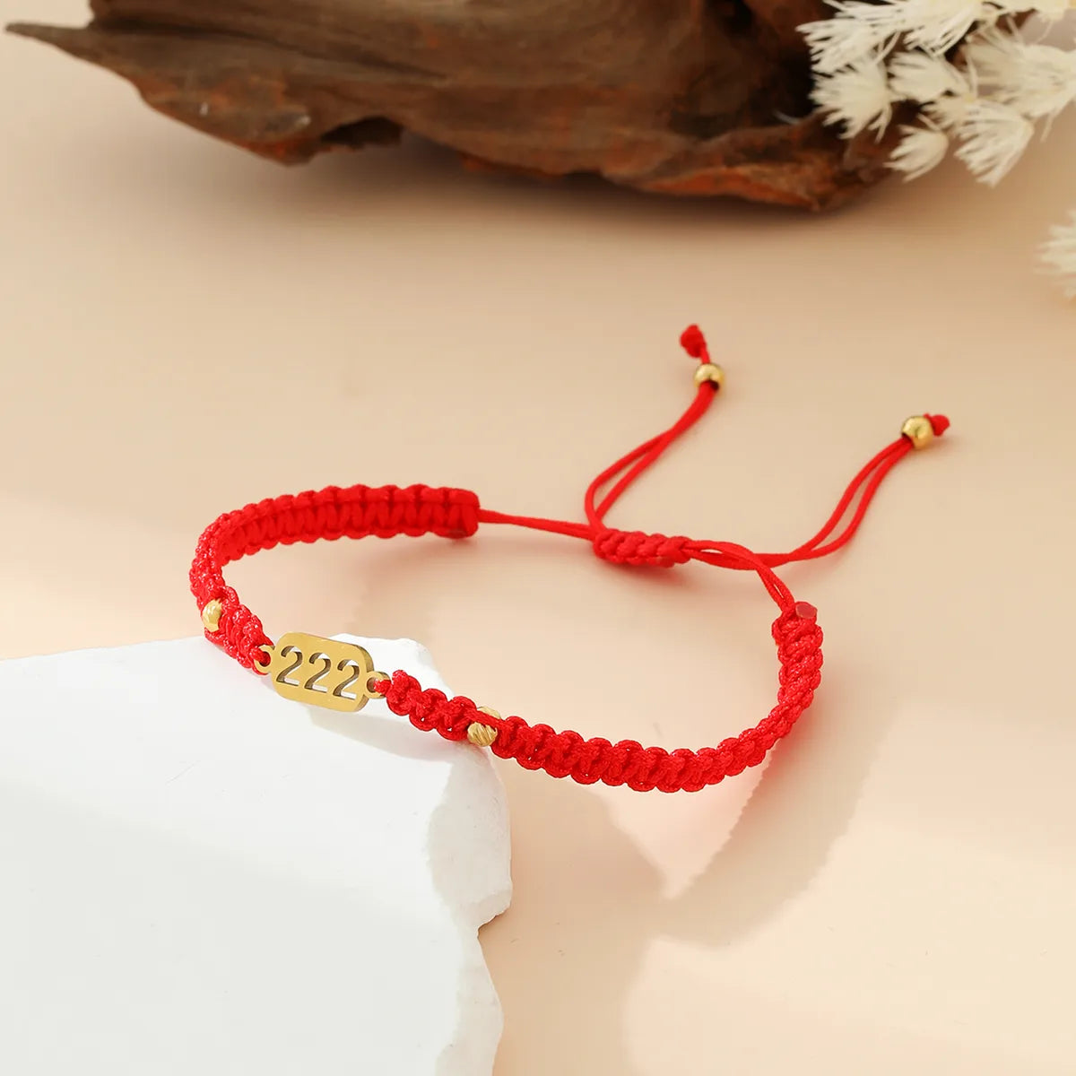 Casual Preppy Style Number 18K Gold Plated 304 Stainless Steel Nylon Wholesale Drawstring Bracelets