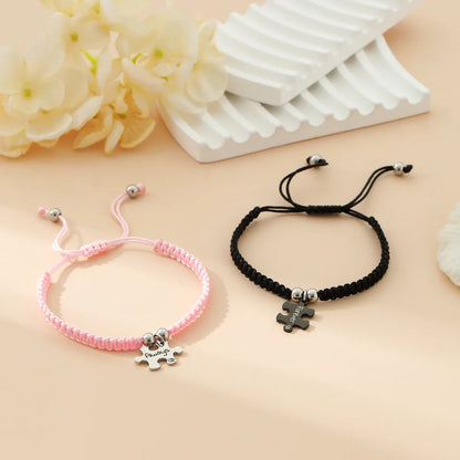 Casual Preppy Style Sports Jigsaw 304 Stainless Steel Nylon Wholesale Bracelets