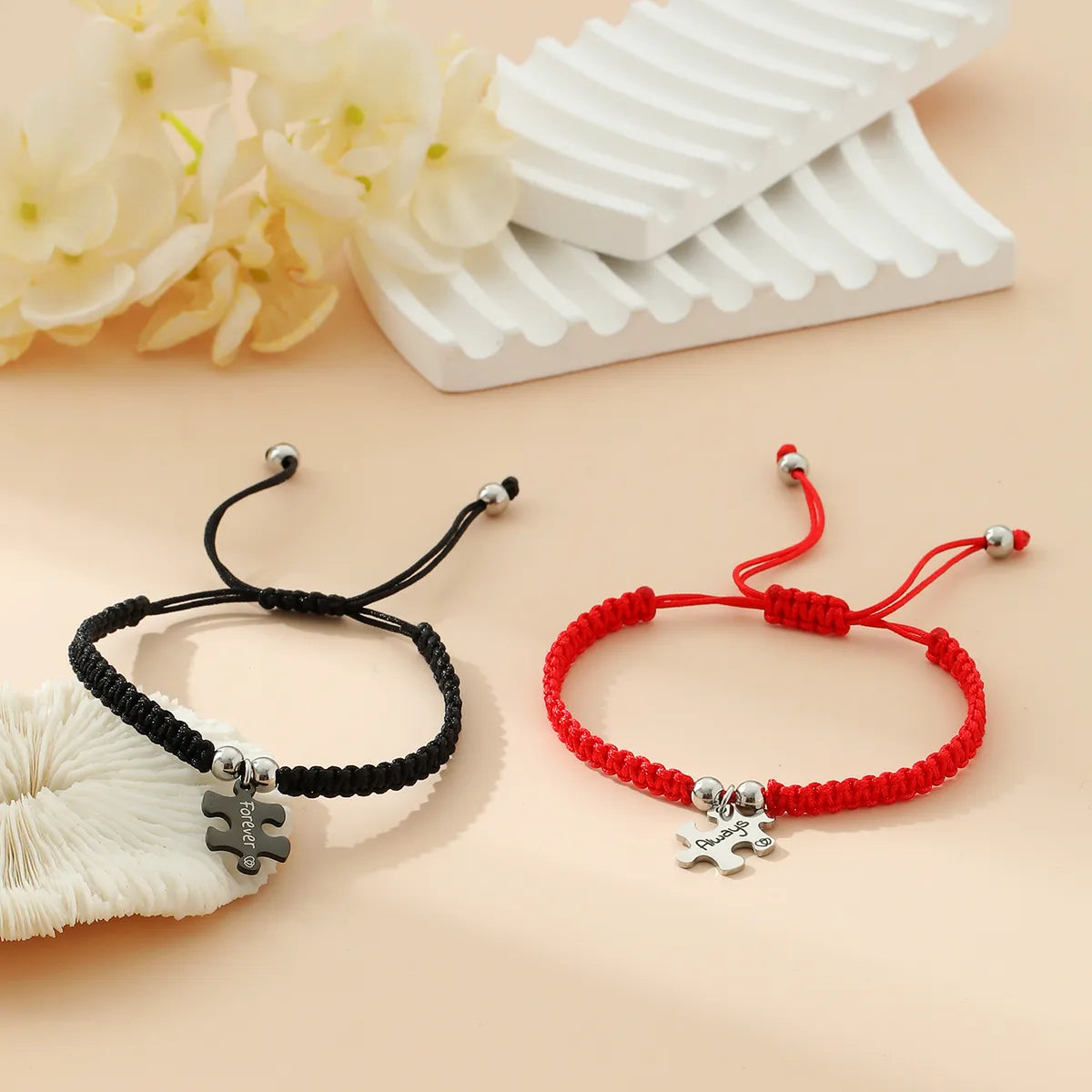 Casual Preppy Style Sports Jigsaw 304 Stainless Steel Nylon Wholesale Bracelets