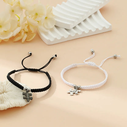 Casual Preppy Style Sports Jigsaw 304 Stainless Steel Nylon Wholesale Bracelets