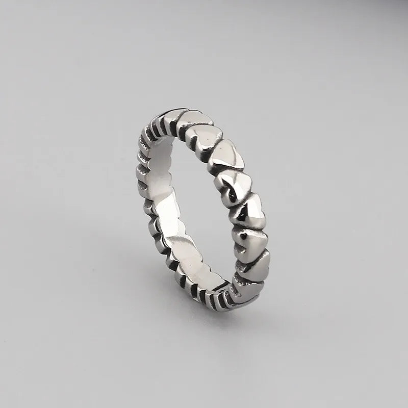 Casual Punk Leaf Titanium Steel Plating Unisex Rings