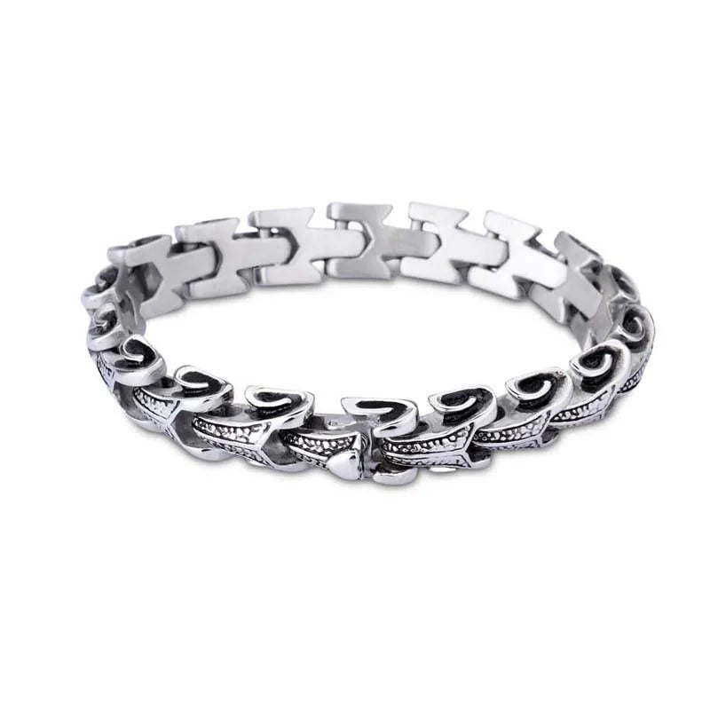 Casual Punk Rhombus Titanium Steel 18K Gold Plated Men'S Bracelets