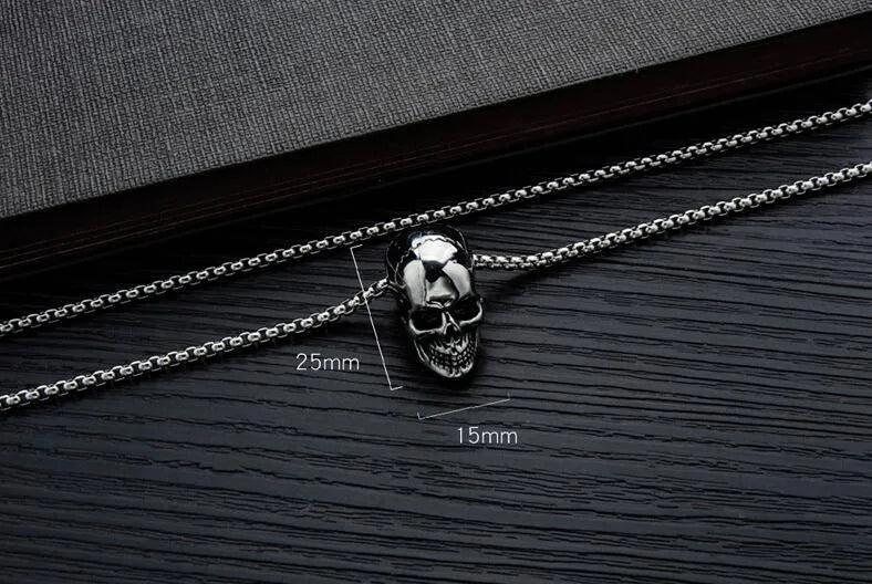 Casual Punk Skull Alloy Plating Men'S Pendant Necklace