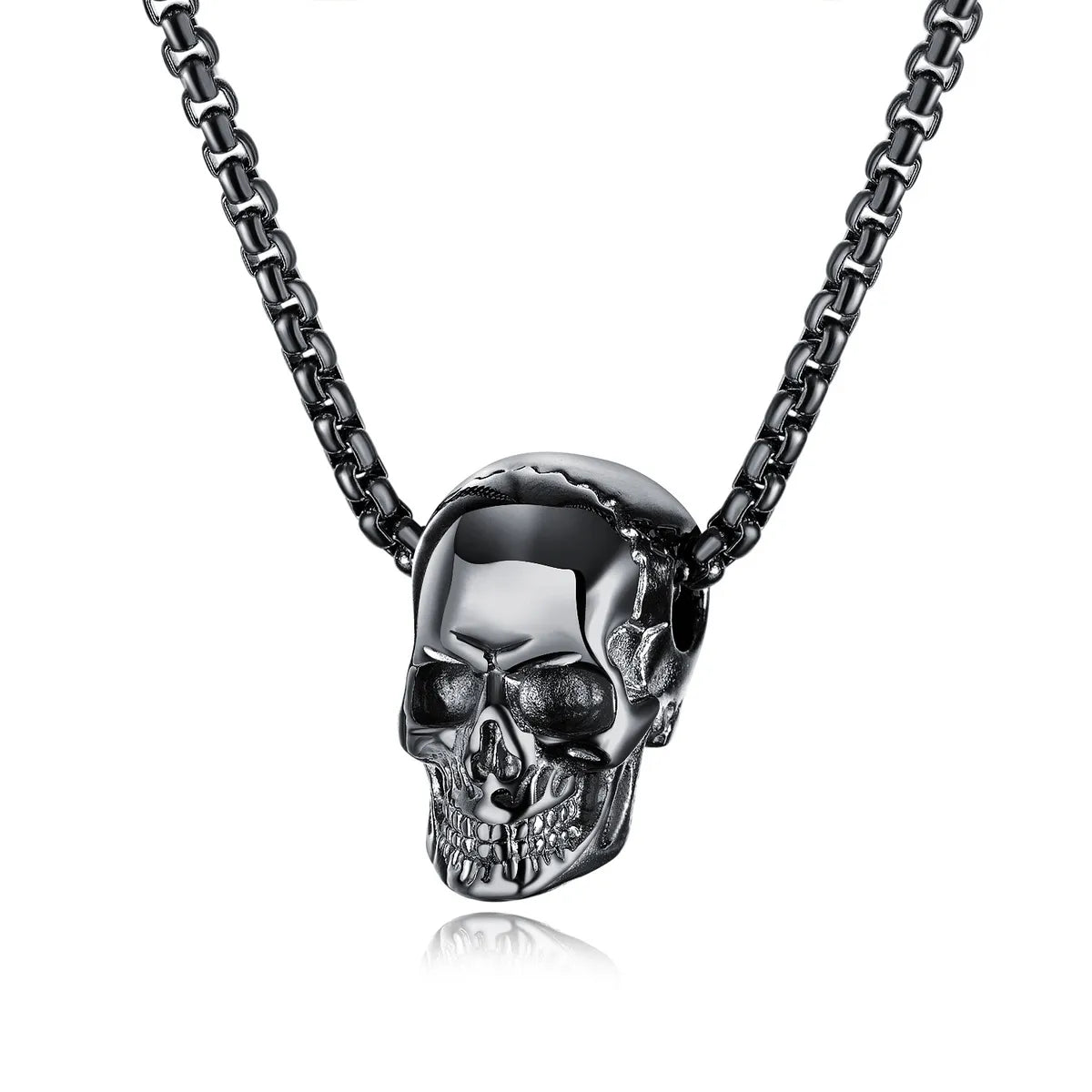 Casual Punk Skull Alloy Plating Men'S Pendant Necklace