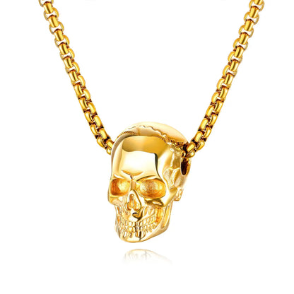 Casual Punk Skull Alloy Plating Men'S Pendant Necklace