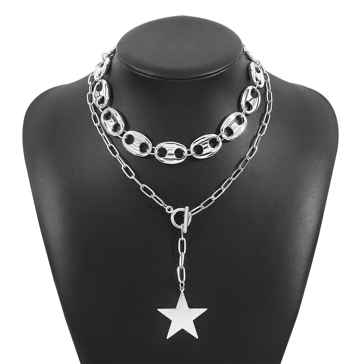 Casual Punk Star CCB Iron Chain Wholesale Pendant Necklace