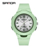 Casual Quartz Watch For Men And Women Abs Case Tpu Strap Stainless Steel Buckle Acrylic Mirror Round Dial Spiral Crown Pin Buckle