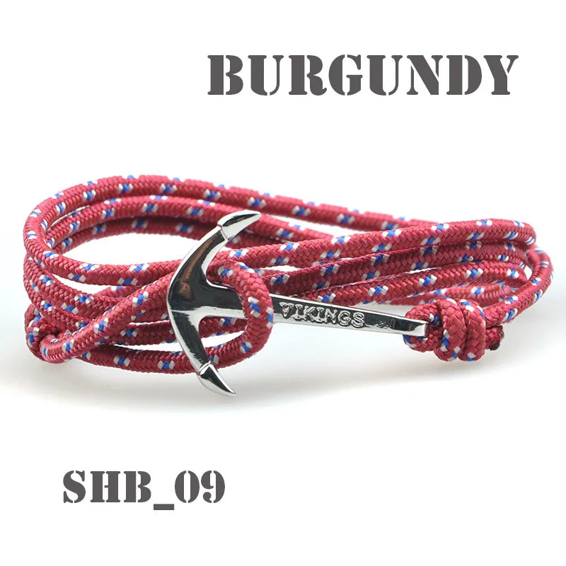 Casual Retro Anchor Alloy Rope Layered Unisex Bracelets