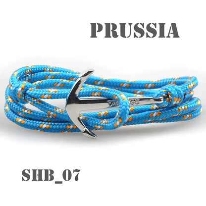 Casual Retro Anchor Alloy Rope Layered Unisex Bracelets