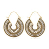 1 Pair Casual Retro C Shape Hollow Out Alloy Earrings