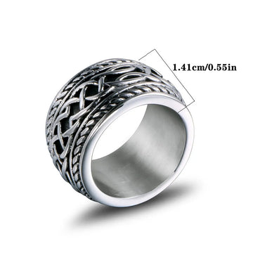 Casual Retro Chains Print 304 Stainless Steel Men'S Rings