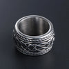 Casual Retro Chains Print 304 Stainless Steel Men'S Rings