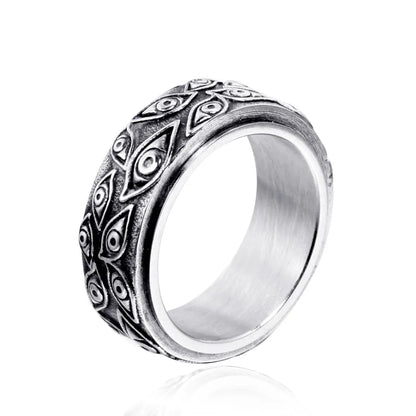 Casual Retro Eye Stainless Steel Polishing Unisex Rings