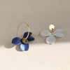 1 Pair Casual Retro Flower Asymmetrical Stoving Varnish Alloy Drop Earrings