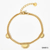 Casual Retro Geometric 304 Stainless Steel 16K Gold Plated White Gold Plated Gold Plated Zircon Bracelets In Bulk