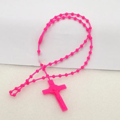 Casual Retro Human Cross Plastic Wholesale Pendant Necklace