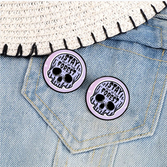 Casual Retro Letter Skull Alloy Women'S Brooches