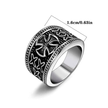 Casual Retro Punk Four Leaf Clover 304 Stainless Steel Polishing Men'S Rings