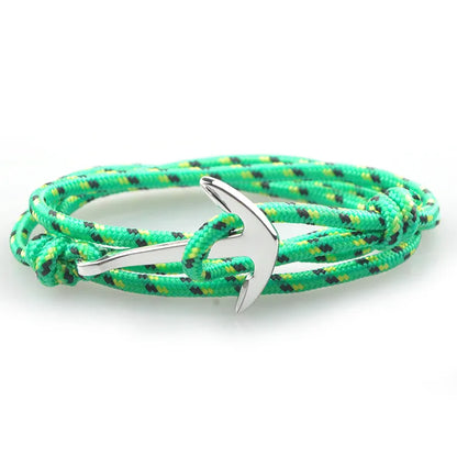 Casual Retro Simple Style Anchor Alloy Rope Layered Unisex Bracelets