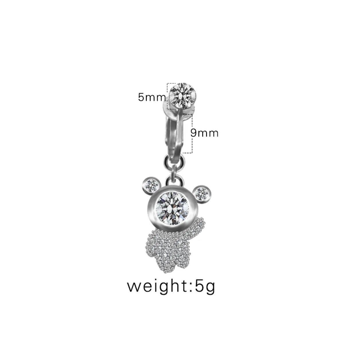 Casual Retro Simple Style Animal Starry Sky Moon Stainless Steel Alloy Copper White Gold Plated Gold Plated Rhinestones Belly Ring In Bulk