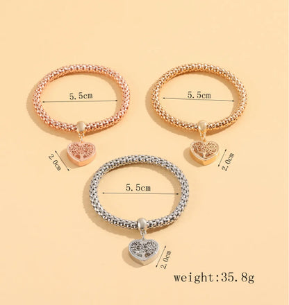 Casual Retro Simple Style Heart Shape Alloy Wholesale Bracelets