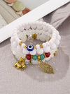 Casual Retro Simple Style Leaf Elephant Arylic Alloy Glass Wholesale Bracelets